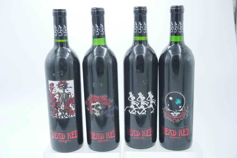Lot 240: 4 VINTAGE GRATEFUL DEAD UNWINE UNOPENED BOTTLES