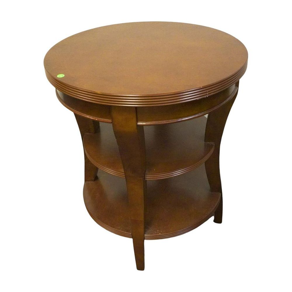 Lot 245: CHERRY WOOD ROUND OCCASIONAL SIDE TABLE