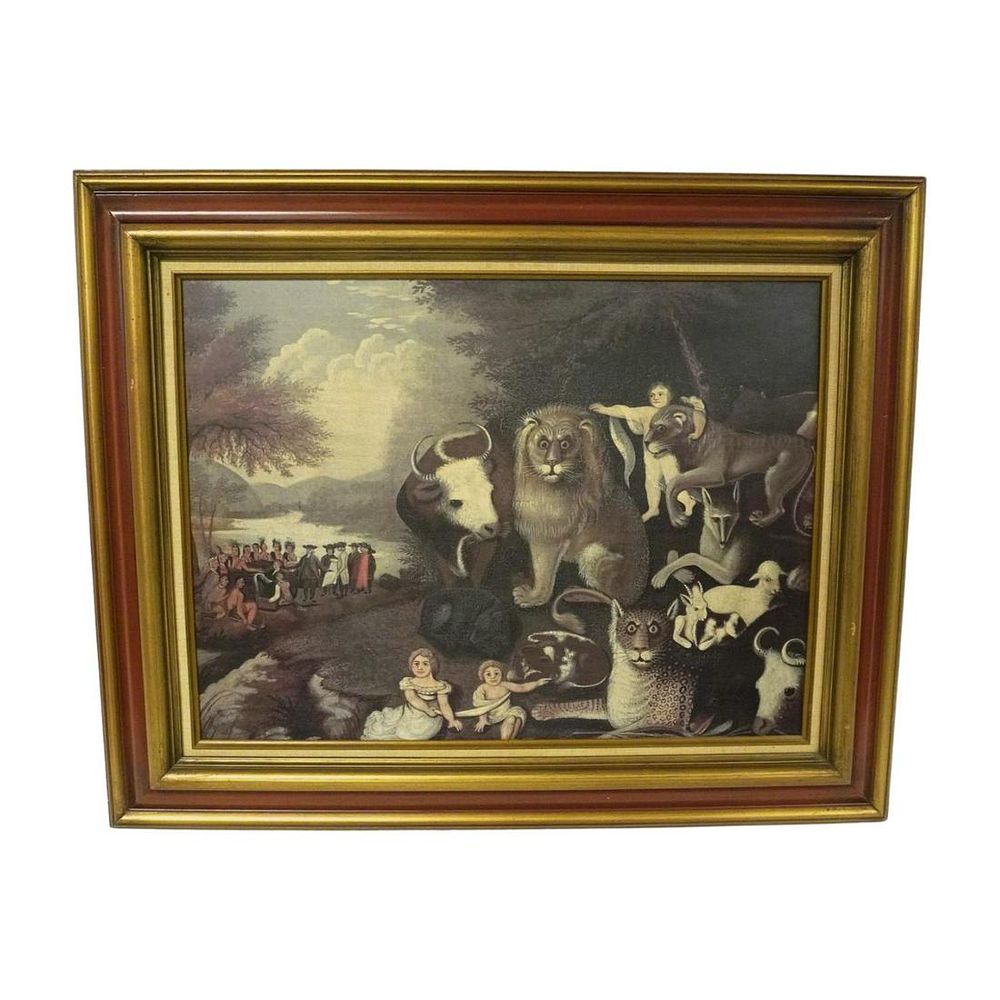Lot 293: PEACEABLE KINGDOM FRAMED PRINT