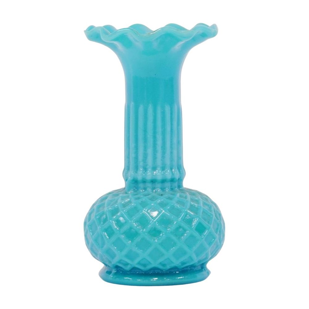 Lot 1: ANTIQUE FRENCH BLUE OPALINE VASE
