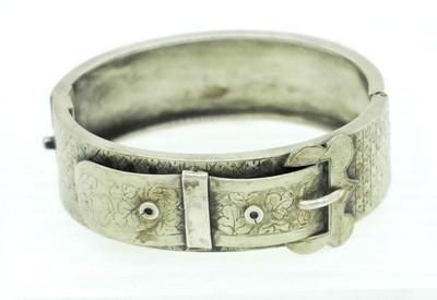 Lot 6: VICTORIAN STERLING BUCKLE BRACELET