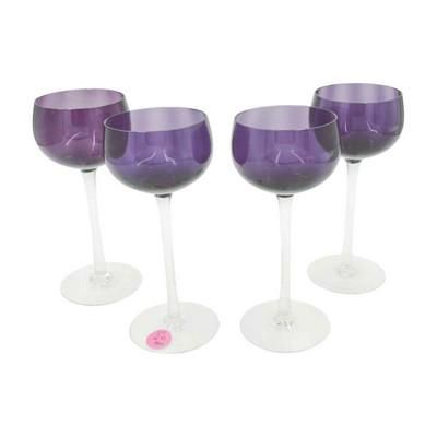 Lot 20: 4 FOSTORIA AMETHYST WINES