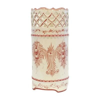 Lot 24: HAND PAINTED PINK UMBRELLA STAND