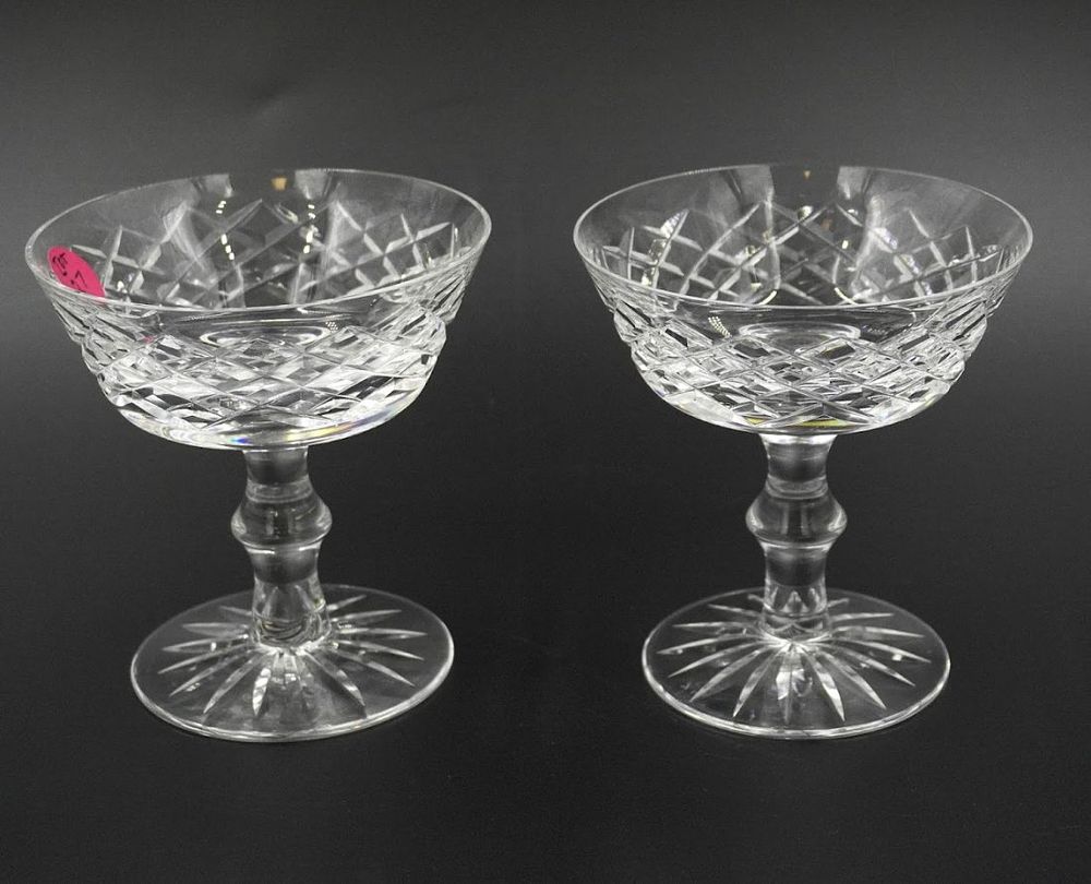 Lot 27: 2 WATERFORD CRYSTAL ADARE CHAMPAGNE / TALL SHERBET