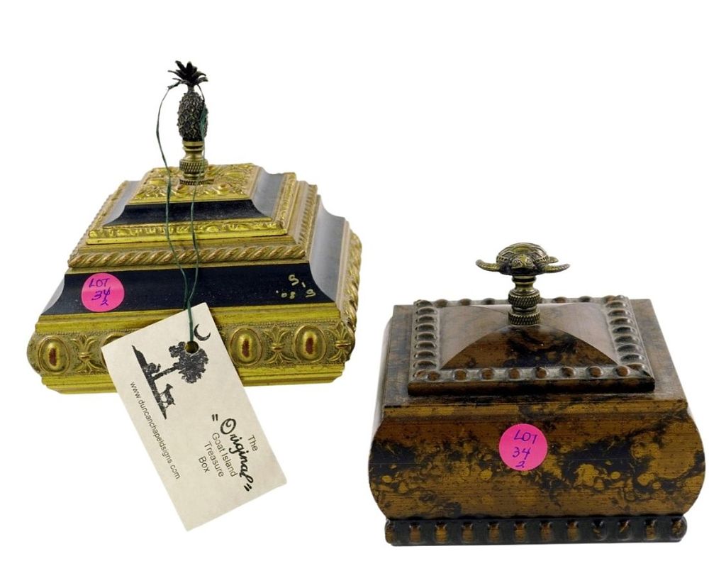 Lot 34: 2 GOAT ISLAND TREASURE BOXES