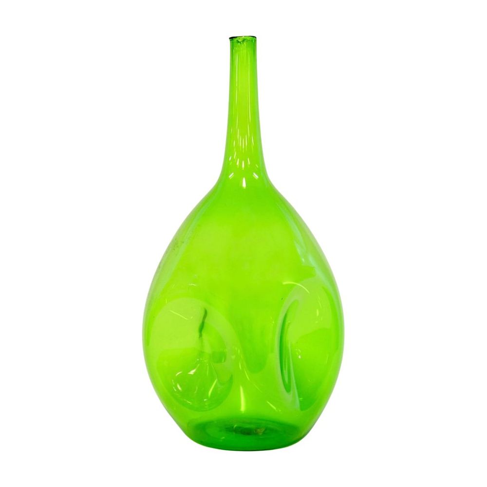 Lot 35: MCM TALL PINCHED GLASS DECANTER / WINE
