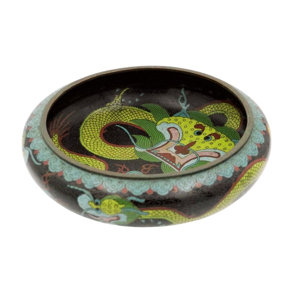 Lot 86: CHINESE DRAGONS CLOISONNE BOWL