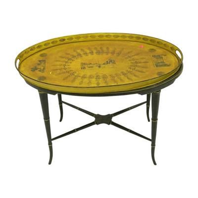 Lot 94: ITALIAN TOLE-PEINTE TRAY TABLE