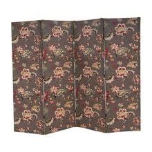 Lot 206: P KAUFMANN FLORAL FABRIC 4 PANEL ROOM SCREEN