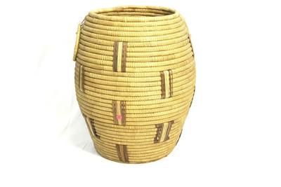 Lot 215: LARGE VINTAGE HAND COILED AFRICAN BASKET