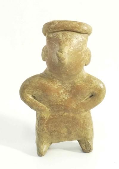 Lot 227: PRE COLUMBIAN NAYARIT POTTERY FIGURE
