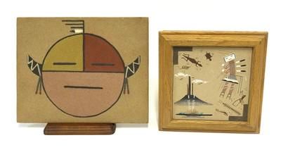 Lot 238: 2 NAVAJO SAND PAINTINGS