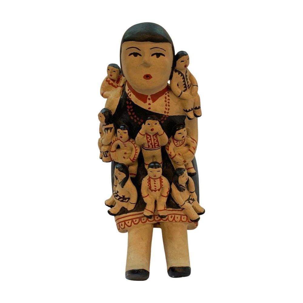 Lot 245: NATIVE AMERICAN STORYTELLER POTTERY JEMEZ