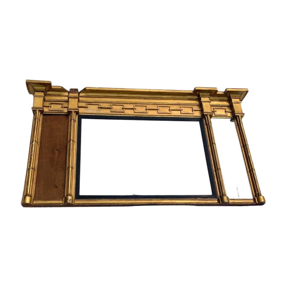 Lot 263: ANTIQUE 19th c. GILT OVERMANTLE MIRROR