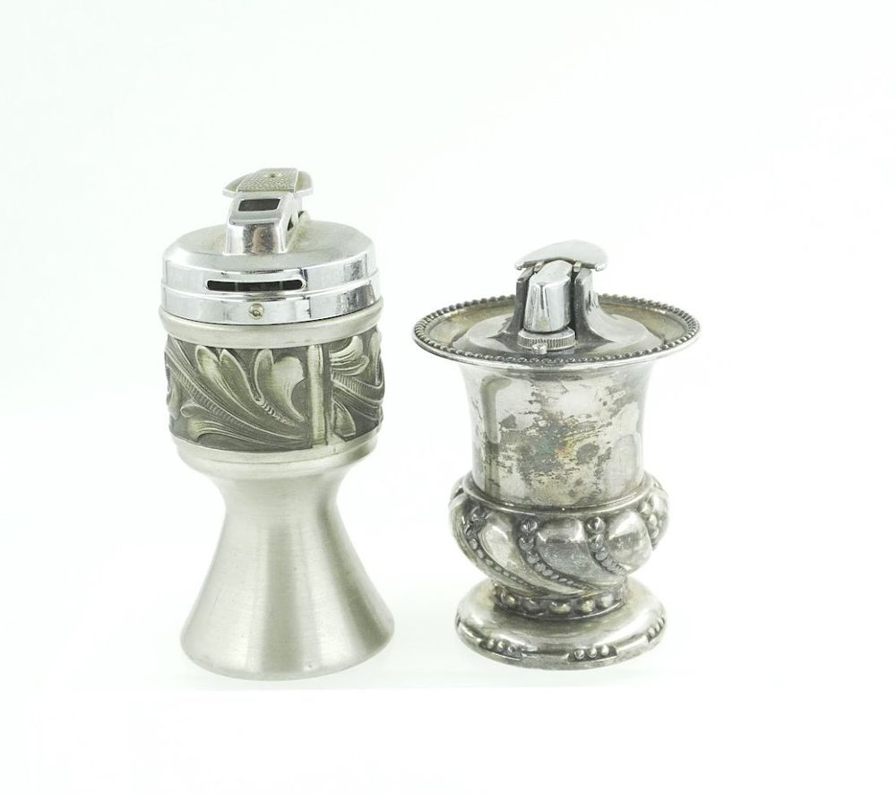 Lot 298: 2 MCM TABLE LIGHTERS NORWAY & RONSON