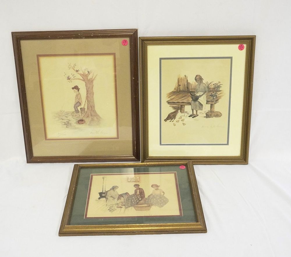 Lot 313: 3 PRINTS ANNIE LYLE VISER LOWCOUNTRY ARTIST FRAMED