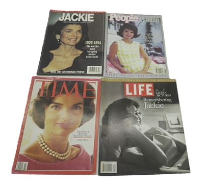 JACKIE O TRIBUTE MAGAZINES - 4 PIECES. This lot includes 1) Time Magazine, 1994 2) Ladies' Home 