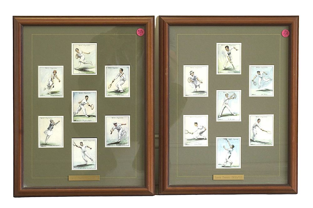 Lot 224: PAIR FRAMED WILLS CIGARETTES TRADING CARDS 14