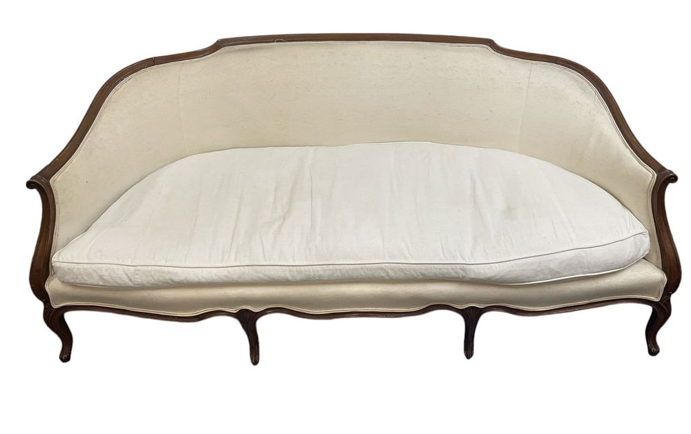 Lot 225: ANTIQUE CARVED FRENCH SOFA