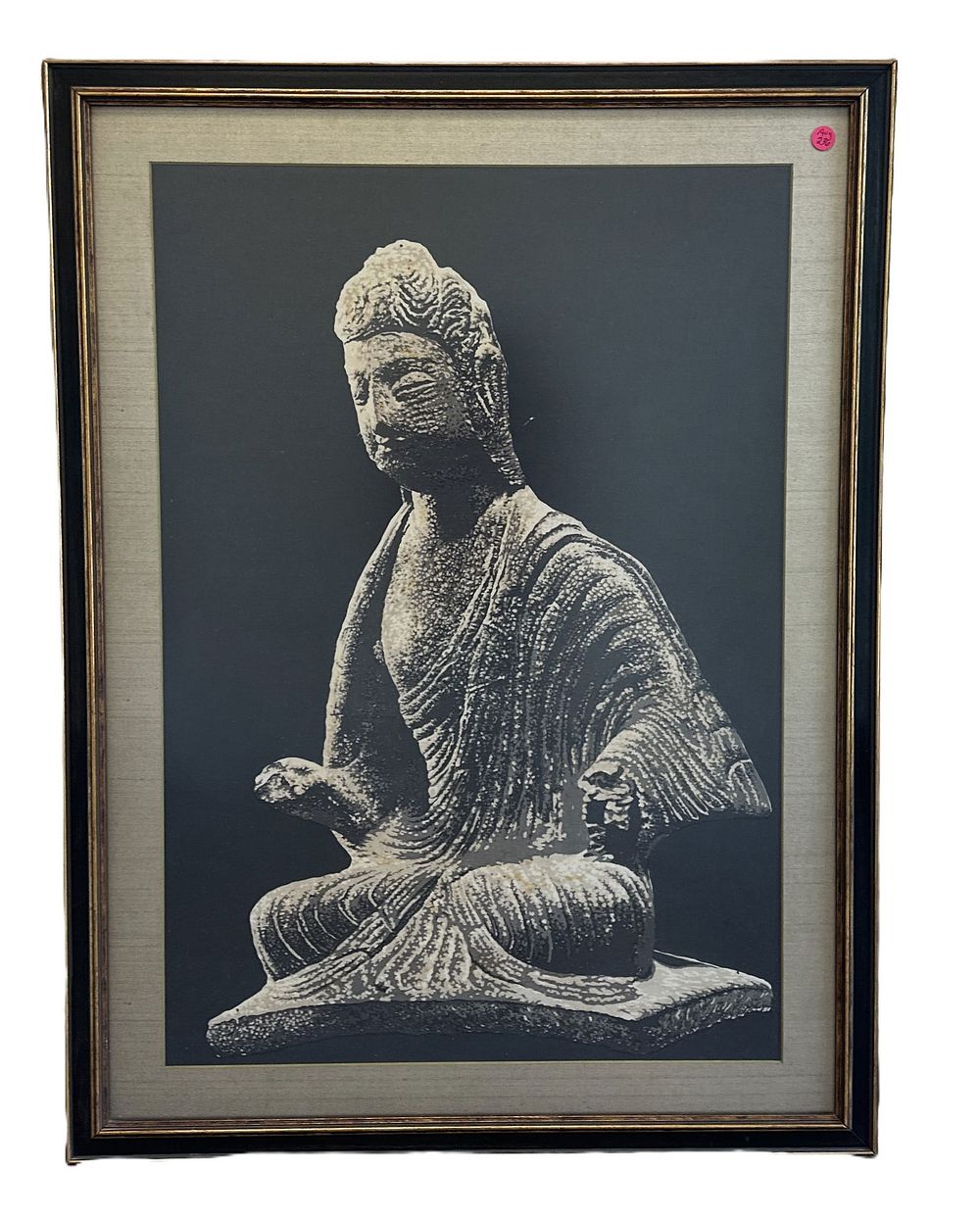 Lot 236: LARGE CHINESE BATIK HAN PALACE STONE BUDDHA