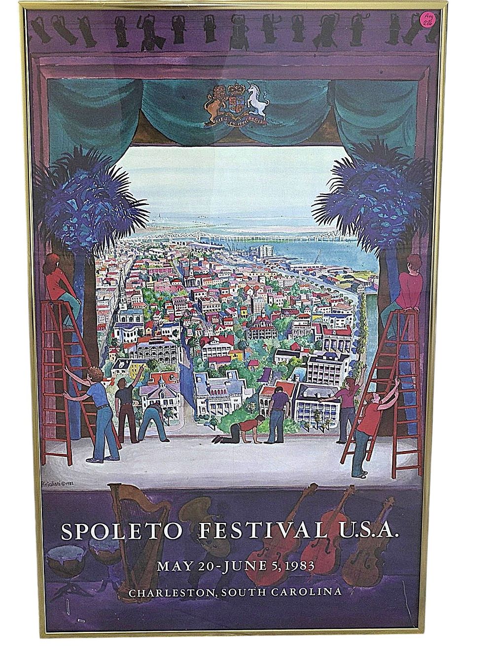 Lot 286: VINTAGE SPOLETO POSTER 1983 CHARLESTON