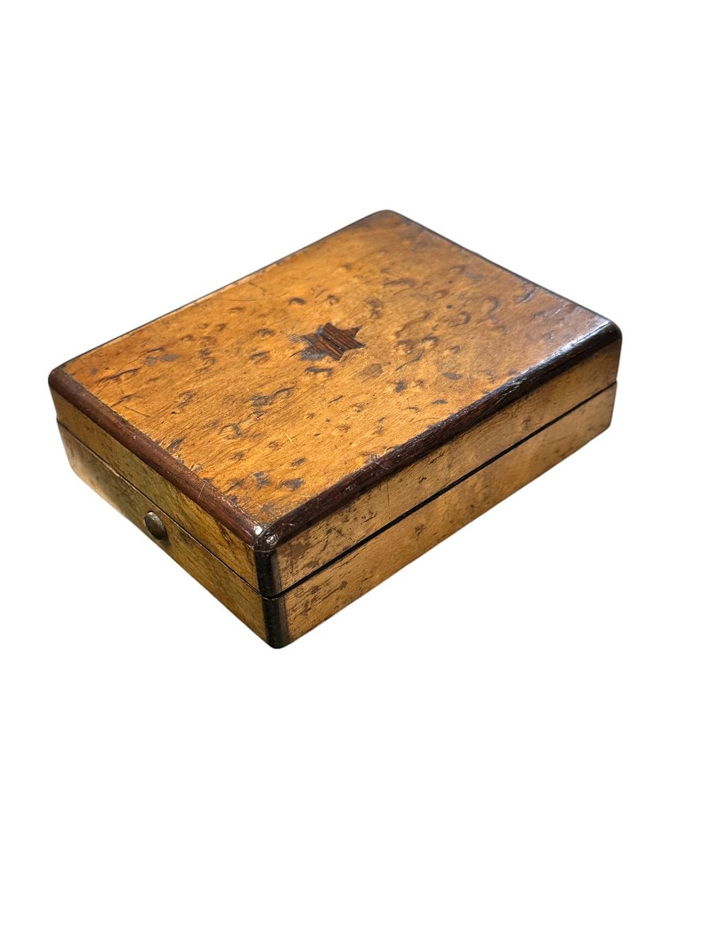 Lot 325: ANTIQUE KARELIAN CURLY BIRCH BOX STAR OF DAVID
