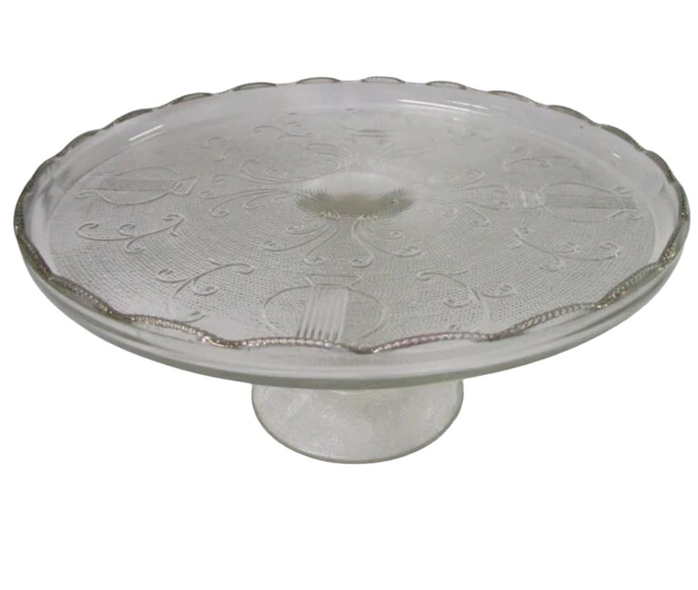 Lot 343: VINTAGE 1940s JEANNETTE HARP CAKE STAND