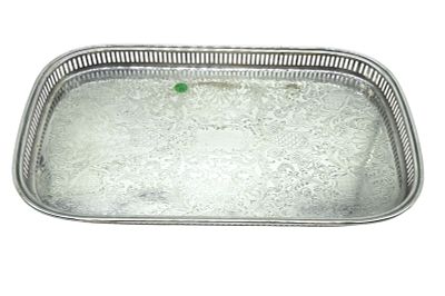 WM A RODGERS SILVER PLATED GALLERY TRAY. WM A Rodgers Silver Plated Gallery Tray. Measures 