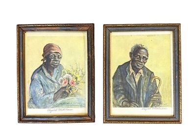 PAIR SIGNED ELIZABETH O'NEILL VERNER PRINTS. Pair of Pencil Signed Elizabeth O'Neill Prints. Old 