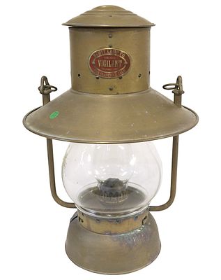 RAILROAD BRASS LANTERN SCOTT VIGILANT SAN FRANCISCO. Scott Vigilant Brass Railroad Lantern San 