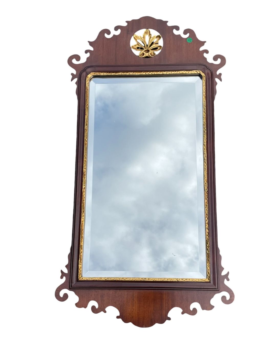 Lot 146: VINTAGE CHIPPENDALE STYLE MIRROR BEVELED