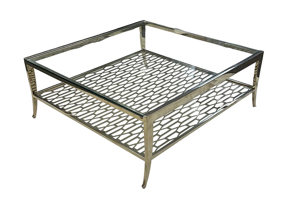 Lot 148: CARACOLE CLASSIC PATTERN RECOGNITION COCKTAIL TABLE