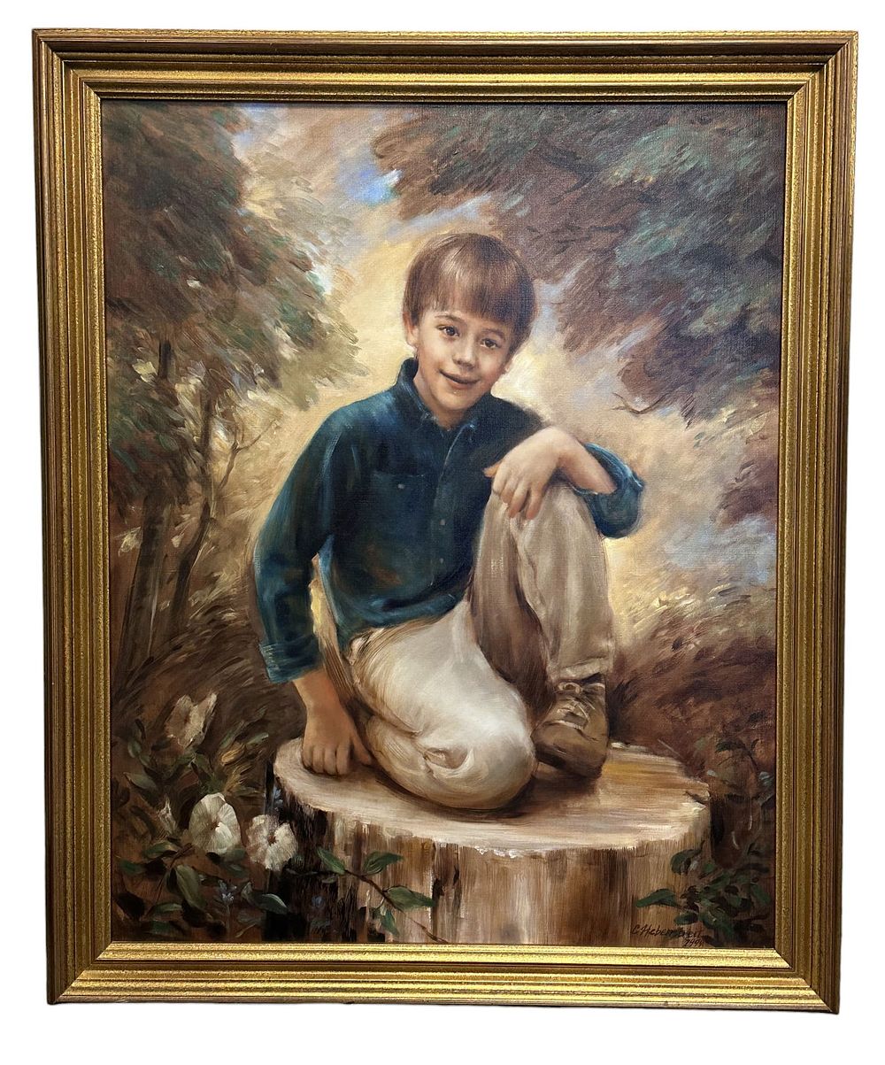 Lot 149: PORTRAIT OF A YOUNG BOY BY CARIN HEBENSTREIT