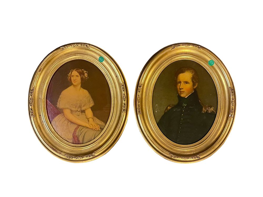 Lot 339: PAIR HISTORICAL FRAMED PRINTS ON WOOD