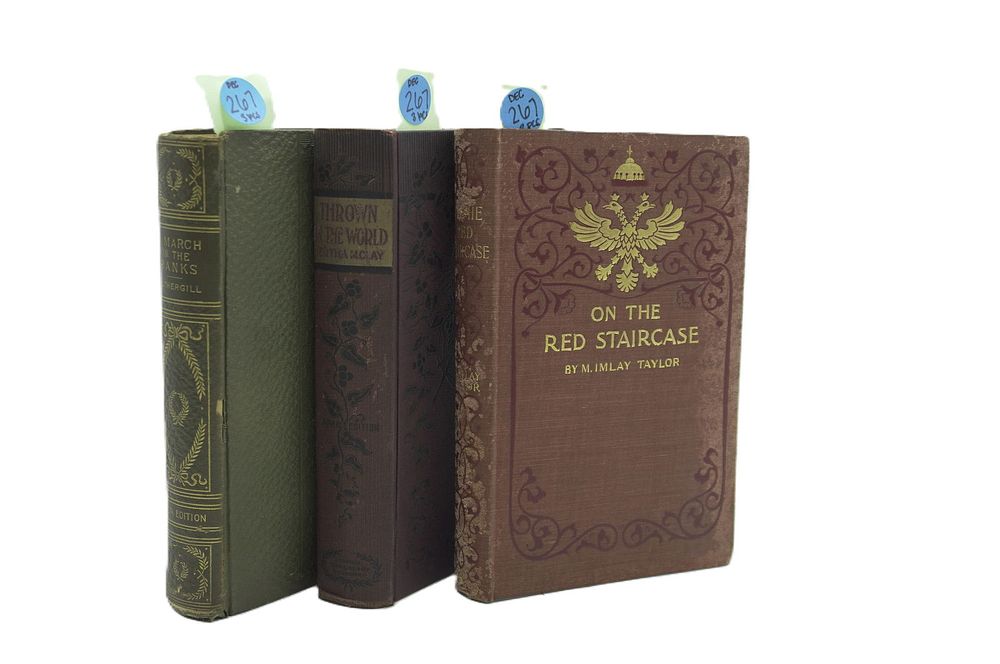 Lot 267: LOT ANTIQUE BOOKS - 3 PIECES