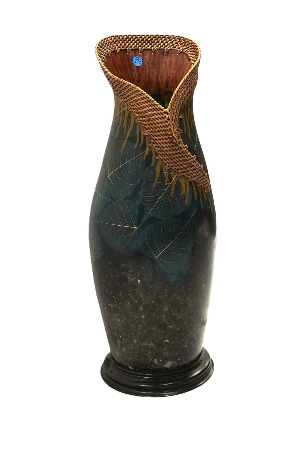 Lot 278: CONTEMPORARY WOVEN LARGE VASE