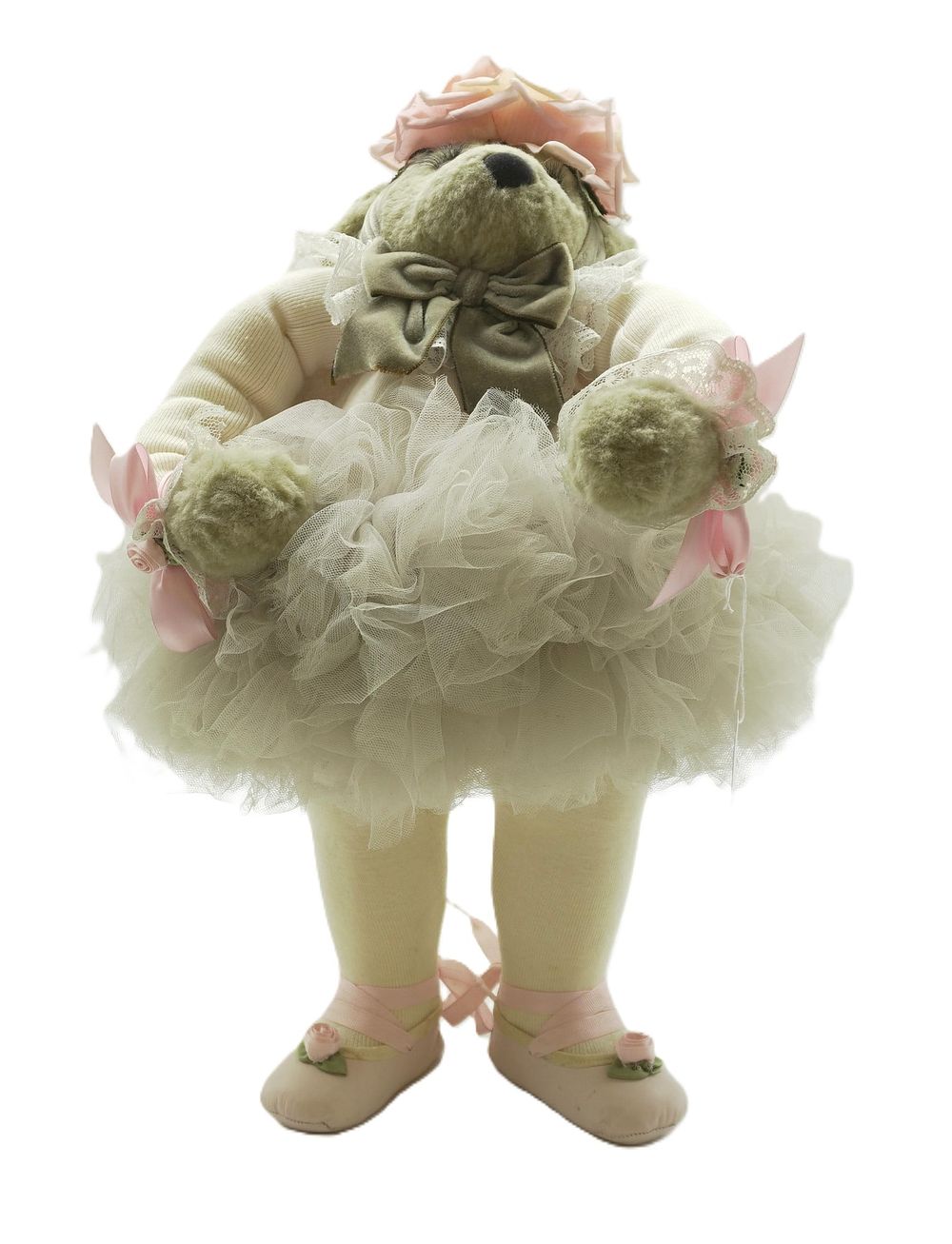 Lot 316: APPLE WHIMSEYS STUFFED BALLERINA BEAR DOLL