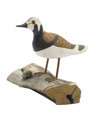 HERB DAISEY JR CARVED RUDDY TURNSTONE. Herb Daisey Jr. of Chincoteague, VA Hand Carved, Hand 