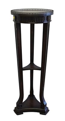 CLASSICAL REGENCY MAHOGANY LEATHER TOP PEDESTAL. Classical regency style mahogany pedestal with 