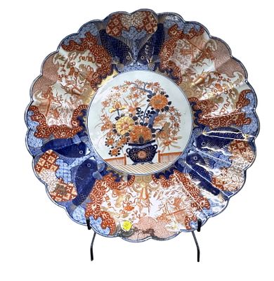 MONUMENTAL JAPANESE IMARI CHARGER. Monumental Antique c. 1875 Japanese Imari Charger 22 1/4". 