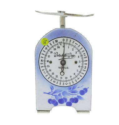 GERMAN ART DECO WIRTSCHAFTS WAGE SCALE. Antique German Iron Scale, 1920s, Wirtschafts Wage Scale 