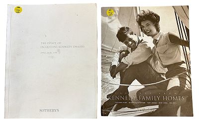 2 SOTHEBY'S KENNEDY FAMILY HOMES AND THE ESTATE OF JACQUELINE KENNEDY ONASSIS AUCTION CATALOGS. S 