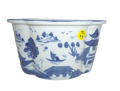 MOTTAHEDEH HISTORIC CHARLESTON CANTON CACHEPOT. Historic Charleston Mottahedeh Blue &amp; White 