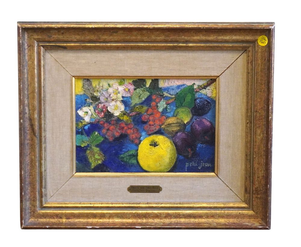 Lot 160: MID CENTURY ODETTE PETIT-JEAN OIL STILL LIFE FINDLAY GALLERIES