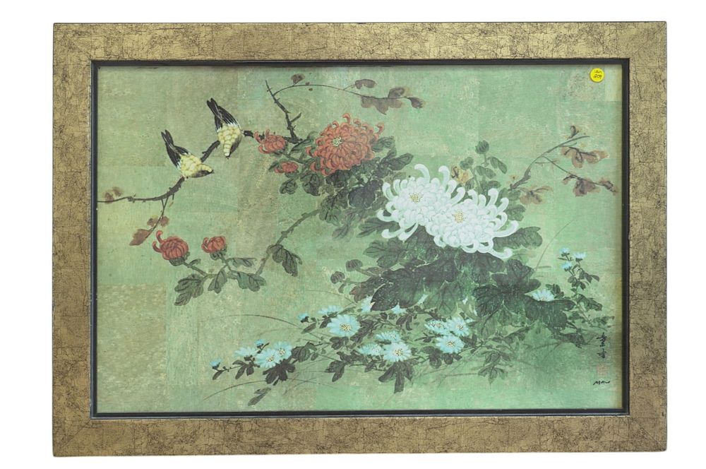 Lot 209: HUI CHI MAU ORIENTAL AUTUMN MIXED MEDIA