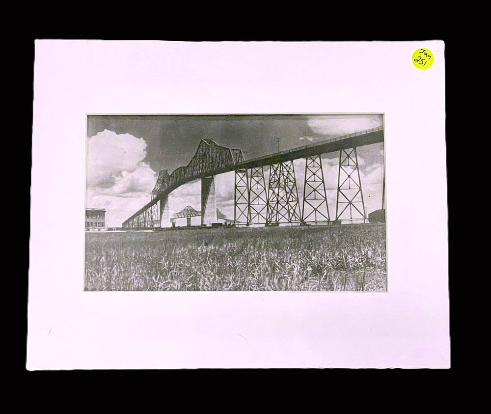 Lot 251: OLD COOPER RIVER BRIDGE BLACK & WHITE PHOTO