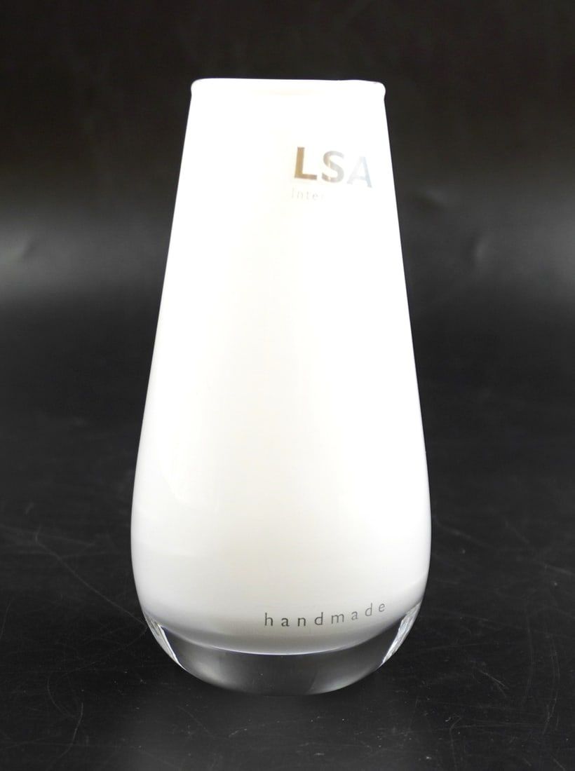 Lot 259: LSA INTERNATIONAL HANDMADE WHITE BUD VASE