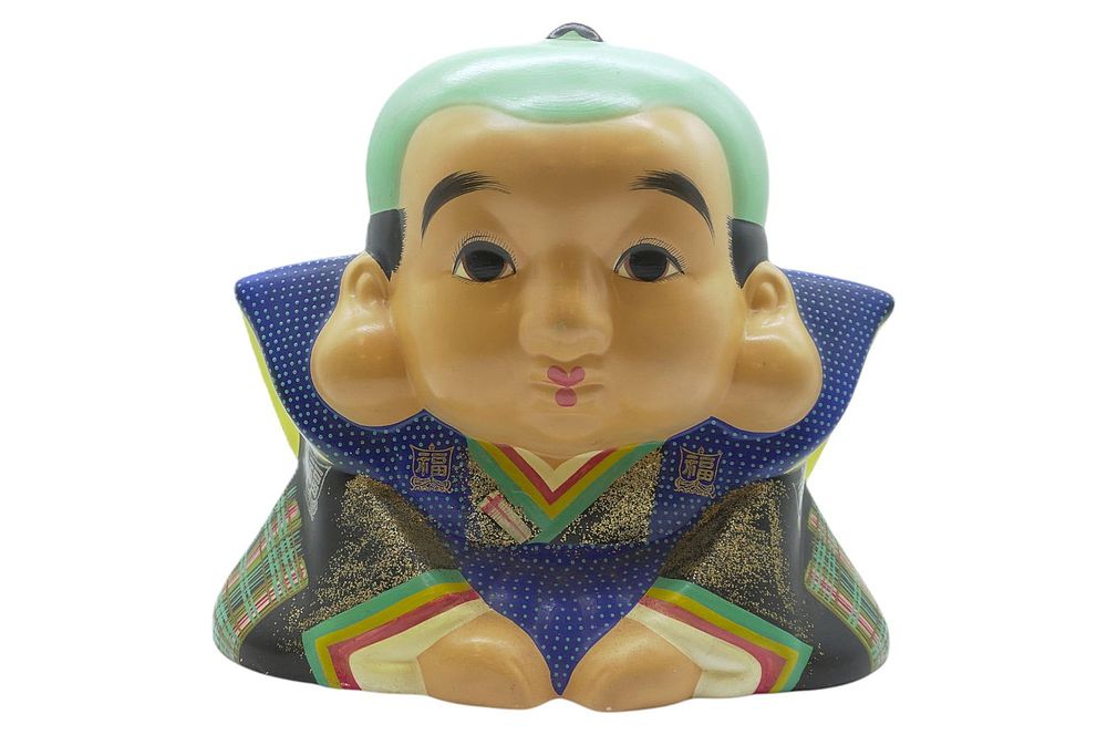 Lot 282: LARGE NINGYO CERAMIC FUKUSUKE BANK