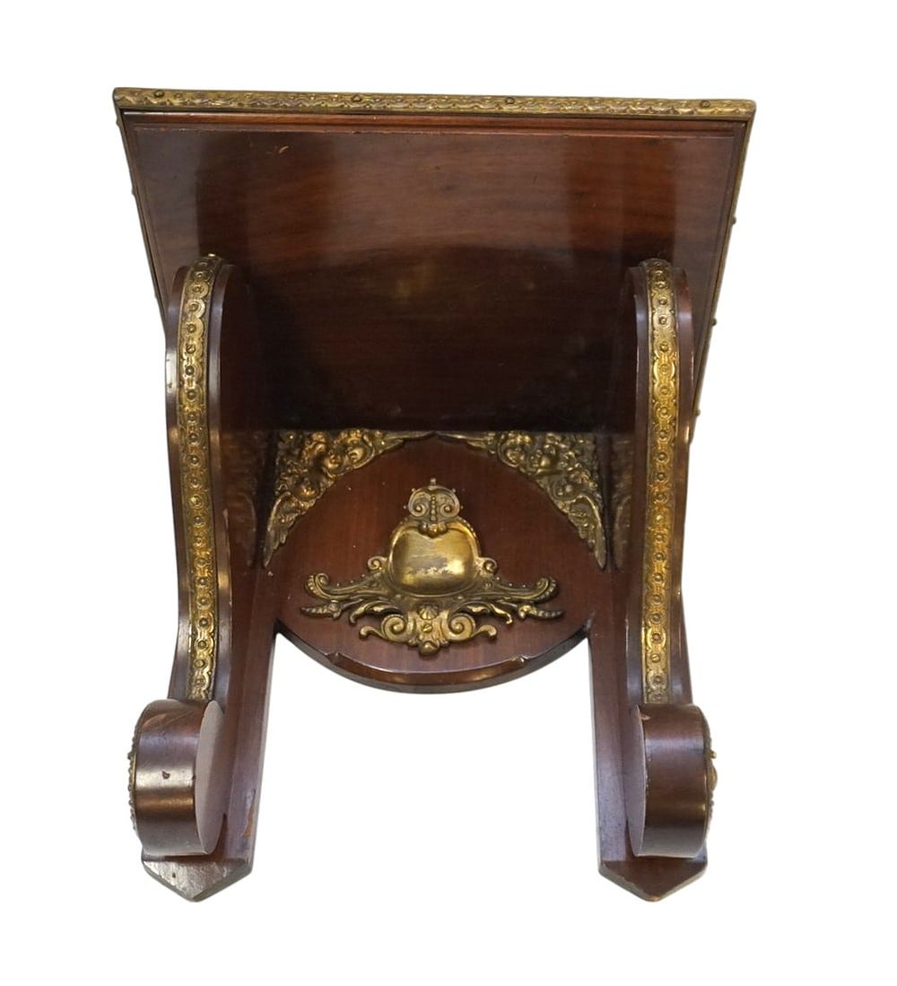 Lot 151: 19th c ORNATE ORMOLU MOUNTED WALL SHELF