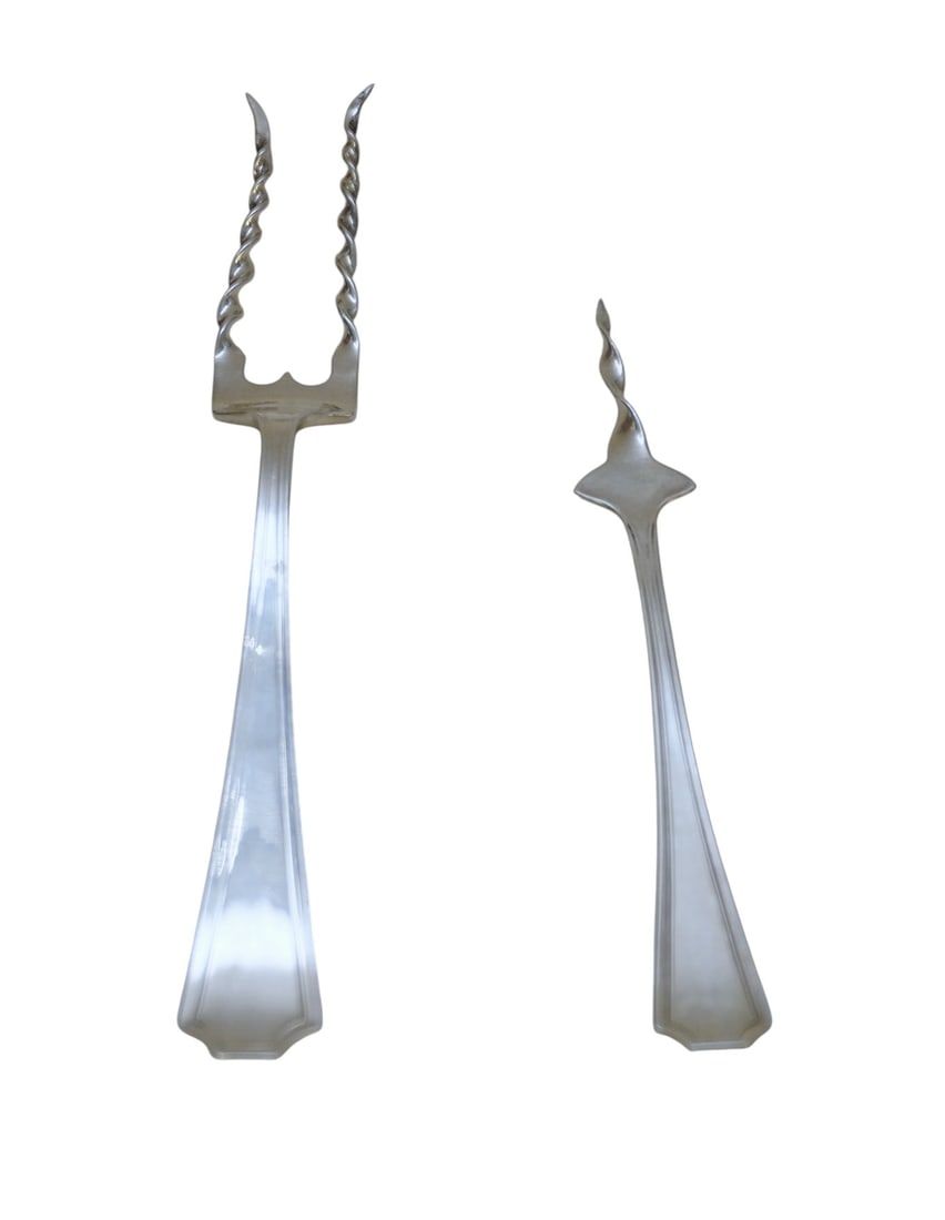 Lot 195: 2 pc STERLING SILVER GORHAM FAIRFAX SERVING